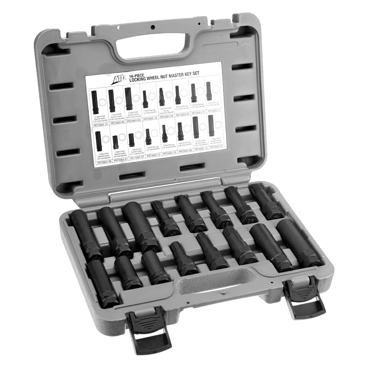 ATD® 3065 16piece Locking Master Key Lug Nut Socket Set