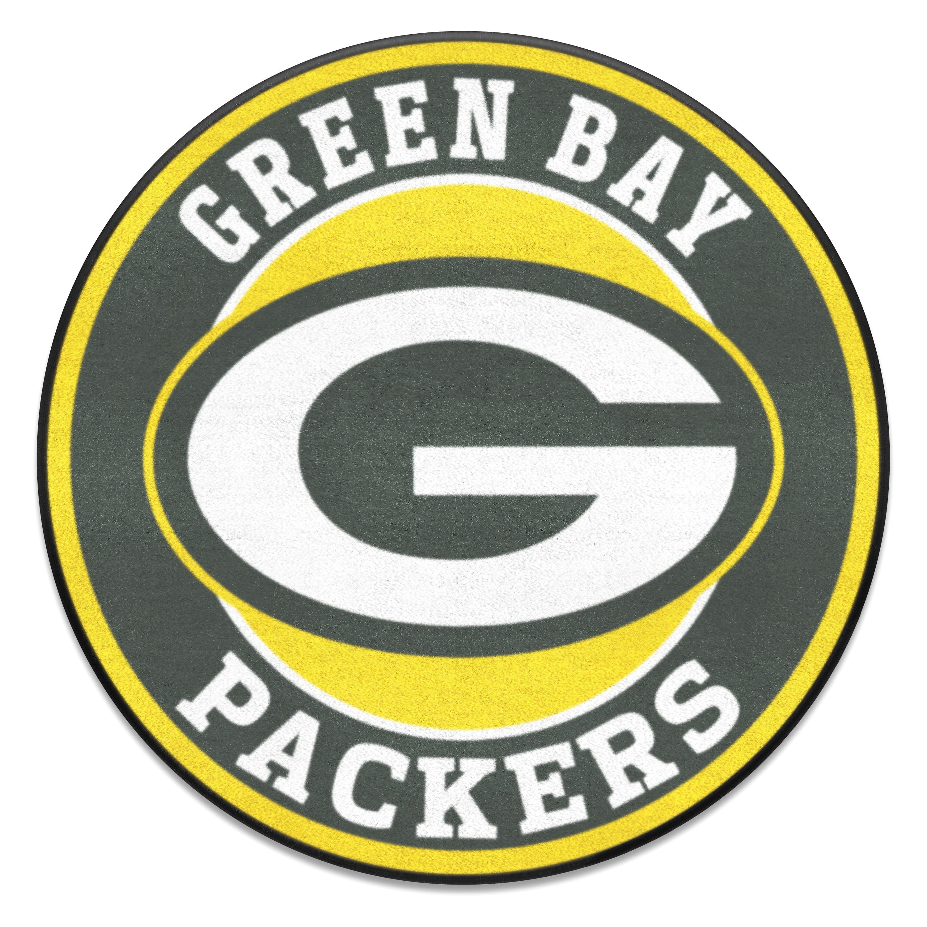 Fanmats® 17959 Nfl Green Bay Packers Round Nylon Area