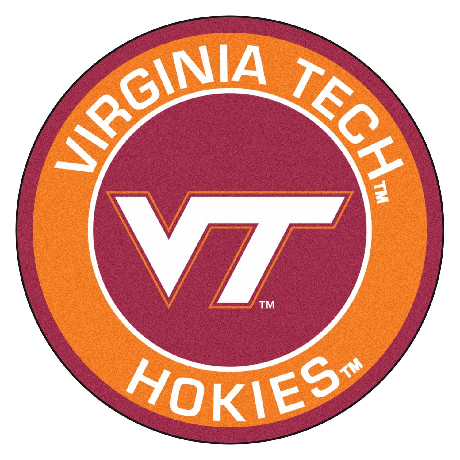 FanMats® 18646 NCAA Virginia Tech University Round Nylon Area Rug