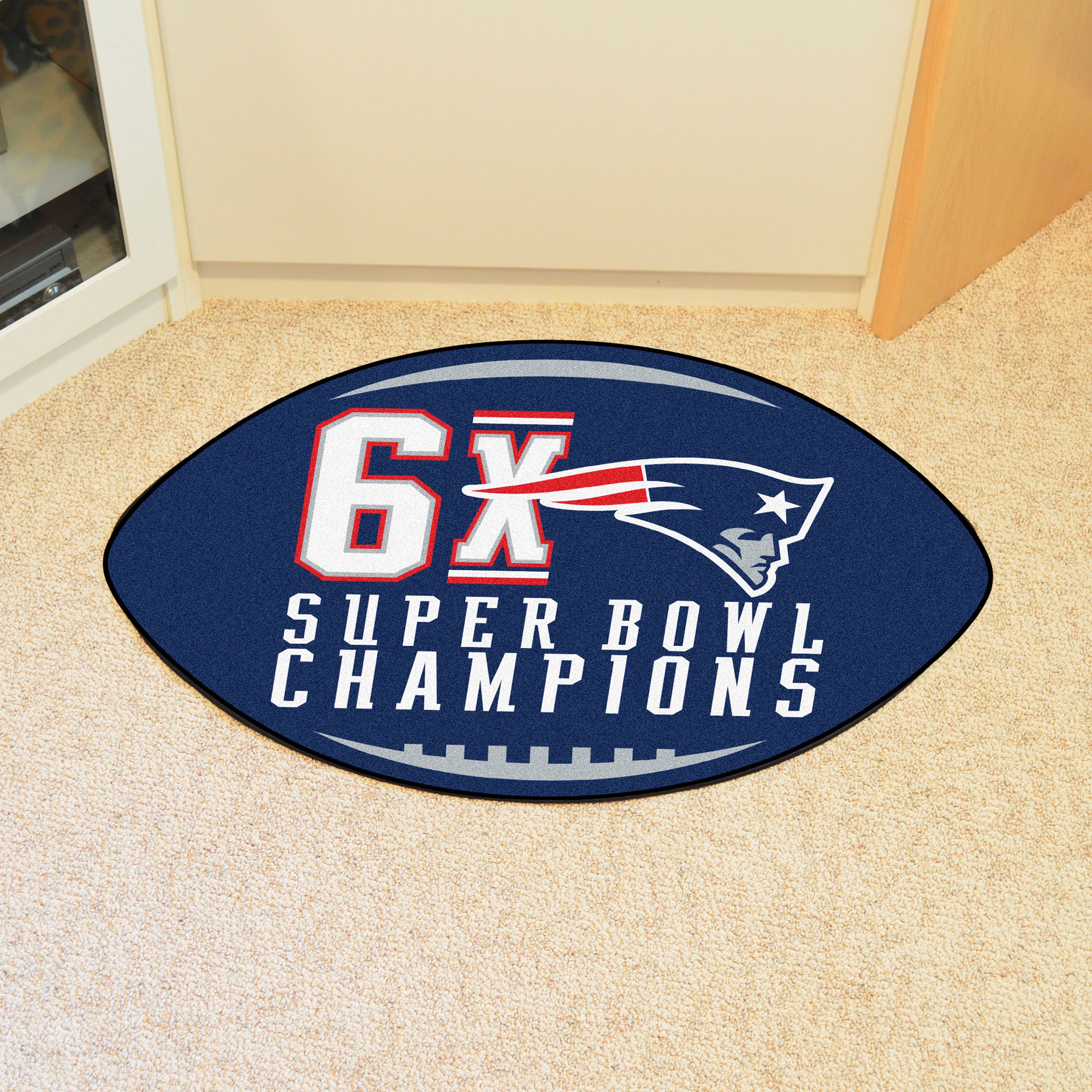 Fanmats® 22274 - Nfl New England Patriots 1.8' X 2.8' Oval Nylon Area 