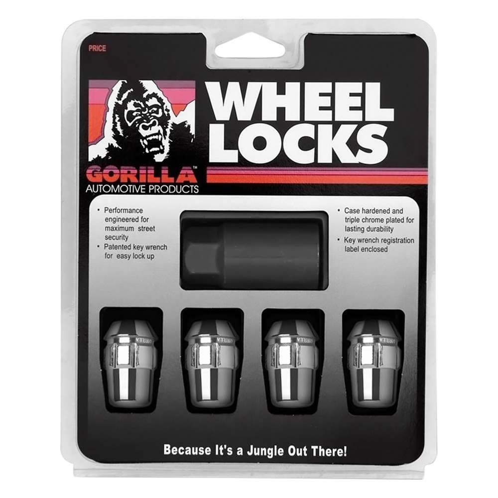 For 4 Lug Wheels 1/2 Thread Size Gorilla Automotive 71682N The System Acorn Wheel Locks 