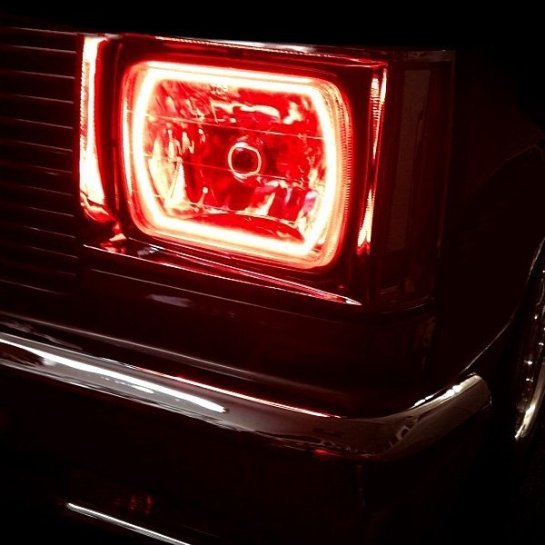 X6 led. Красные фары на крузаке. Mazda rx7 FC Rear Headlights. X06-0020613 лампа. 4x6 inch Headlight.