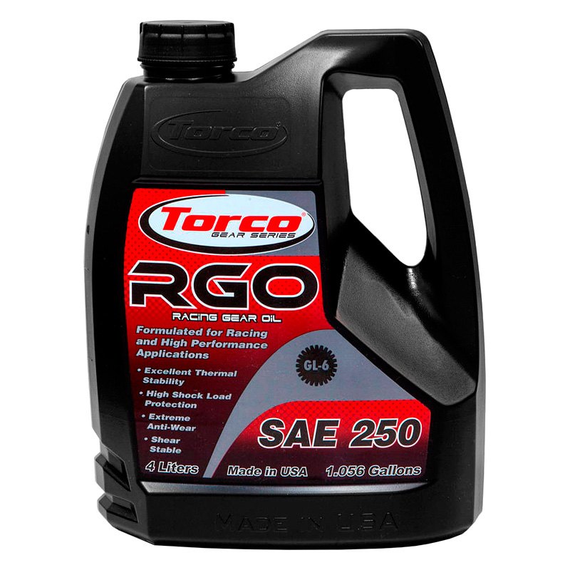 Torco ® - RGO ™ SAE-250 API GL-6 Racing Gear Oil.