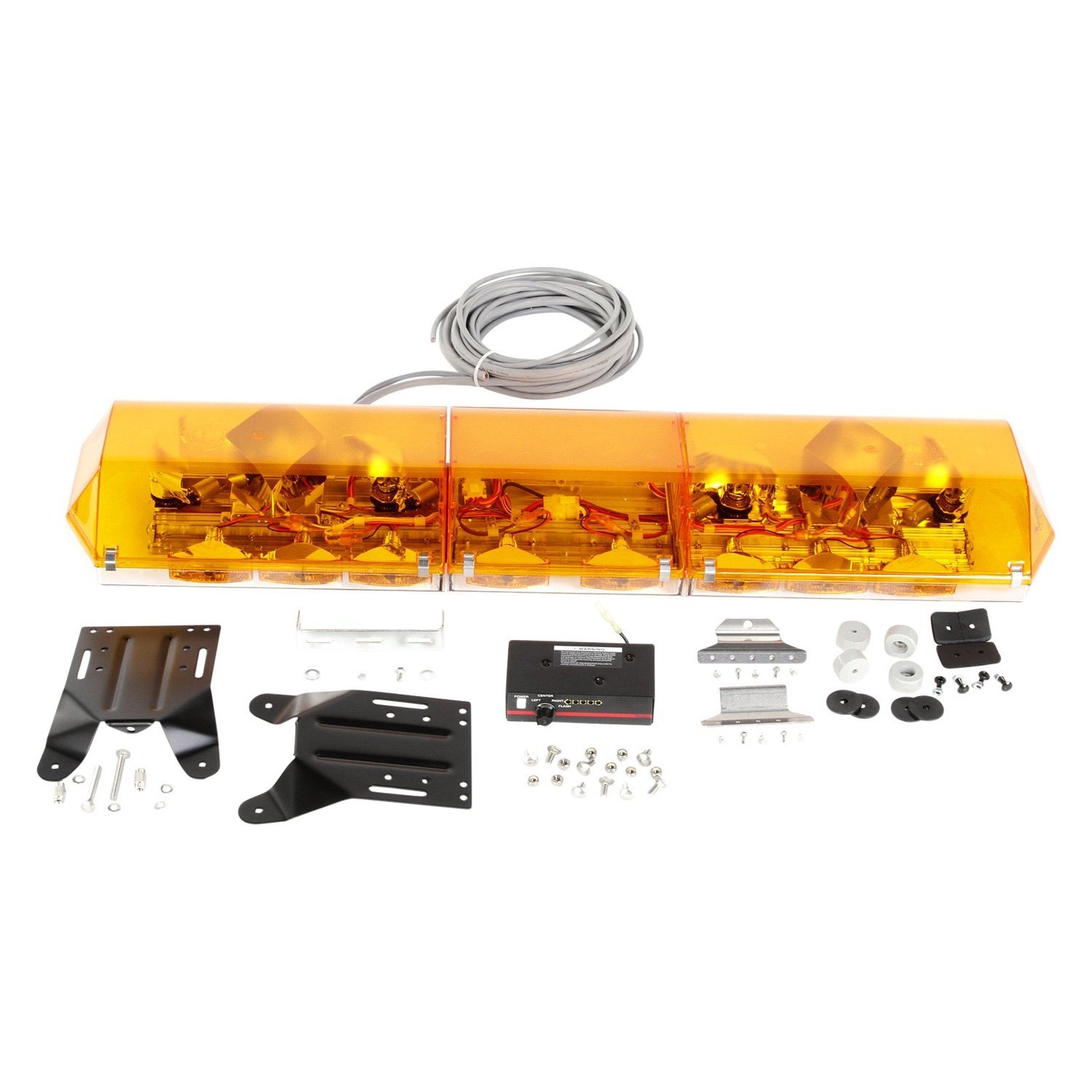 TruckLite® 92677Y Permanent Mount Yellow Halogen Full Size Beacon