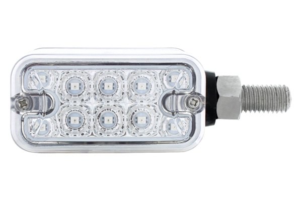 United Pacific 30963B Chrome Double Face Rectangular Straight Mount Light Housing United Pacific 30963B Chrome Double Face Rectangular Straight Mount Light Housing